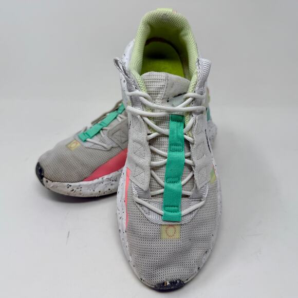 Nike Crater Impact Run Shoe Womens 8 White Green Sporty Sturdy I.9.3 Lightweight - Picture 10 of 15